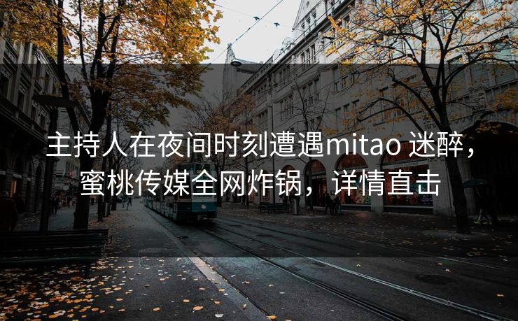 主持人在夜间时刻遭遇mitao 迷醉，蜜桃传媒全网炸锅，详情直击